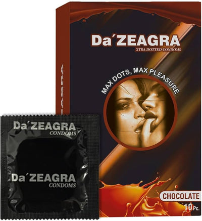 Da’ZEAGRA Condom Chocolate Flavour (Pack of 10 Pieces)