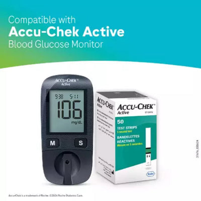 ACCU-CHEK ACTIVE GLUCOMETER TEST STRIPS BOX OF 50