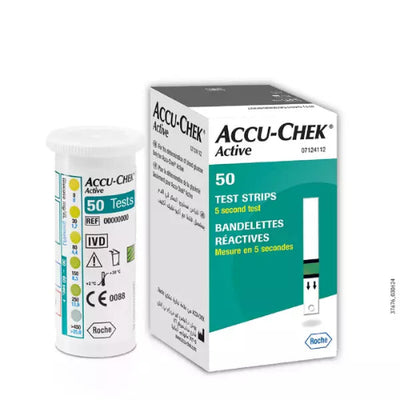 ACCU-CHEK ACTIVE GLUCOMETER TEST STRIPS BOX OF 50
