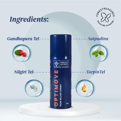 Optimove Pain Relief Spray 80 gm by Forest Secrets