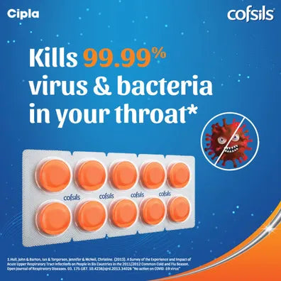 COFSILS GINGER LEMON FLAVOUR , 10  LOZENGES
