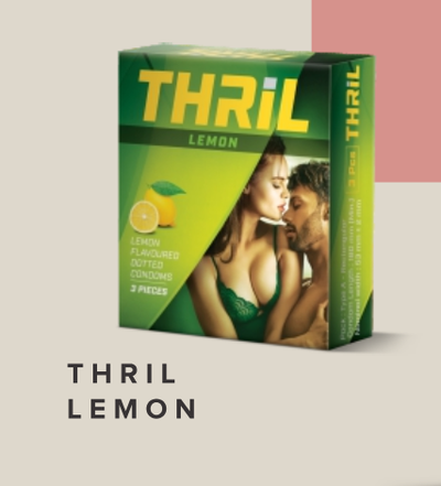 THRII LEMON  CONDOMS(Pack of 3)