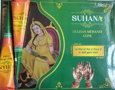 Suhana Dulhan Mehandi Cone (Pack of 12 Pcs)