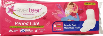 Everteen Sanitary Pads – Regular Size (Pack of 6)