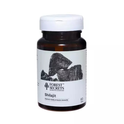 Forest Secrets Shilajit | Helps Boost Stamina & Vitality | Helps Boost Immunity| 60 pcs Bottle