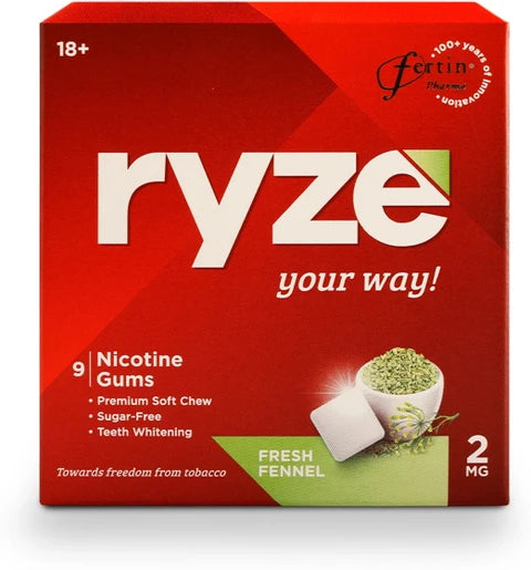 Ryze Nicotine Gums Fresh Fennel 2 mg