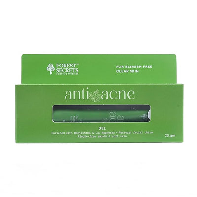 Forest Secrets Anti-Acne Gel | Blemish-Free & Clear Skin | Controls Acne | Ayurvedic Formula  (20 g)