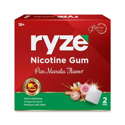 Ryze Nicotine Gums Pan Masala Flavor 2 mg