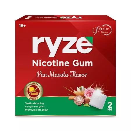 Ryze Nicotine Gums Pan Masala Flavor 2 mg