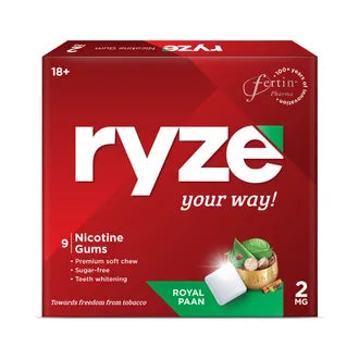 Ryze Nicotine Gums Royal Paan Flavor 2 mg